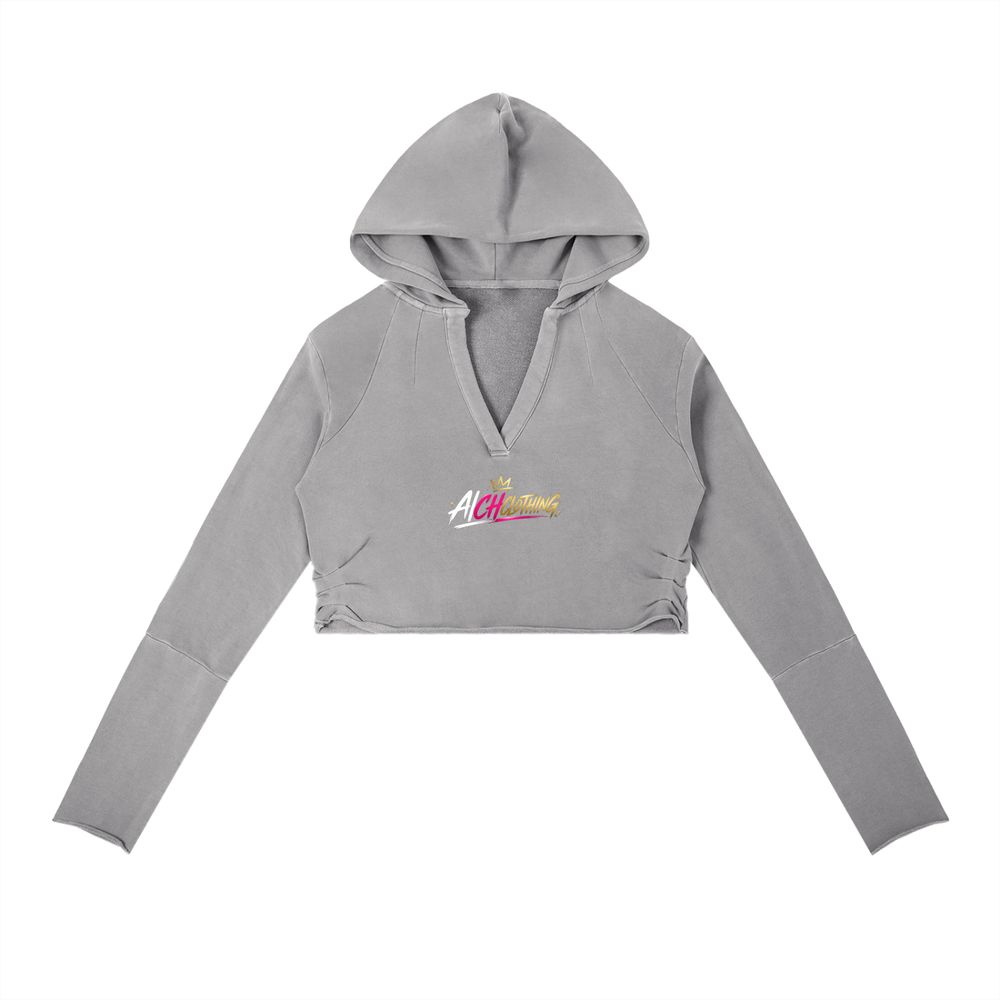 ALCH Vintage Washed Raw Edge Hoodie Medium Gray