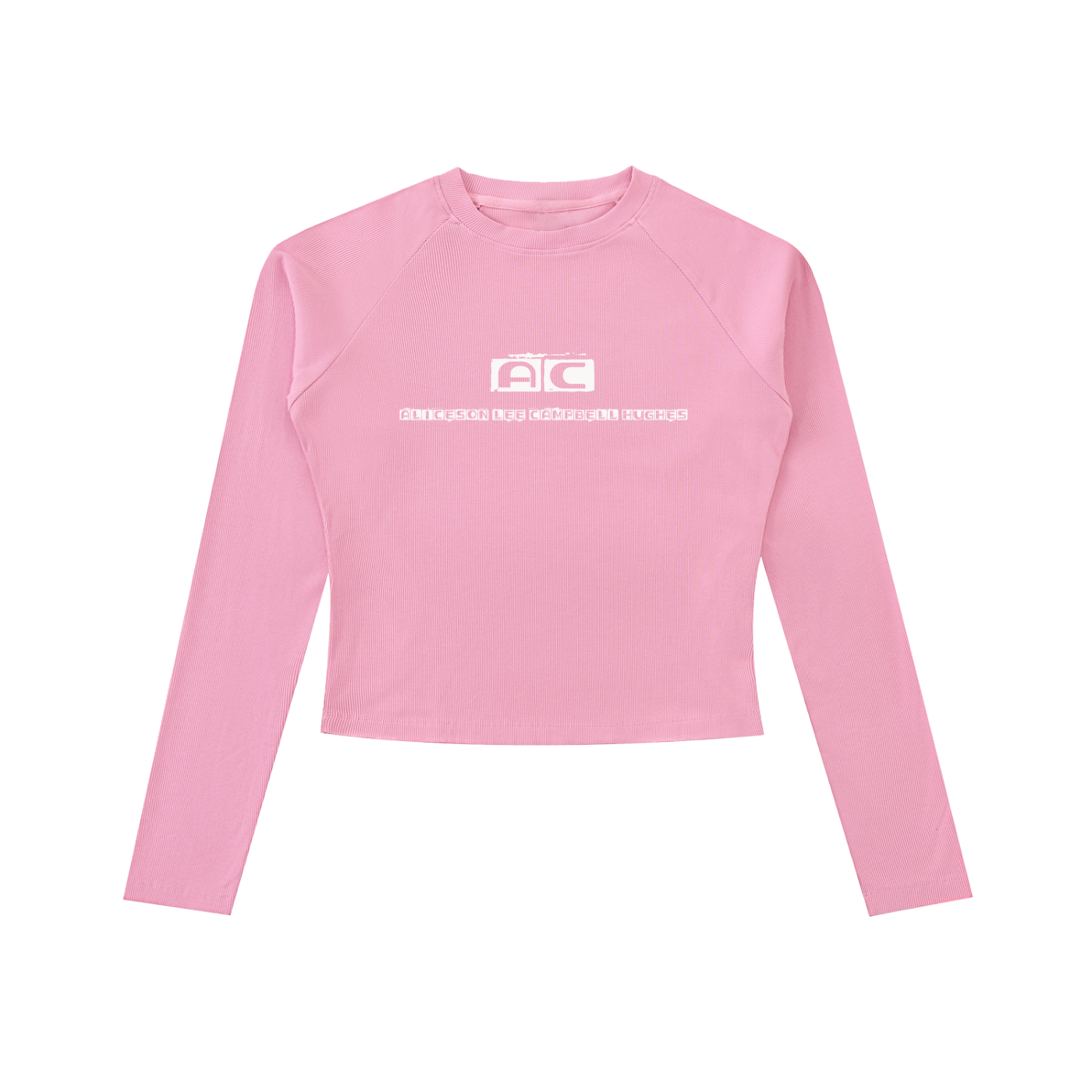 Dyed Washed Raglan Long Sleeve Slim T-Shirt Rose Pink