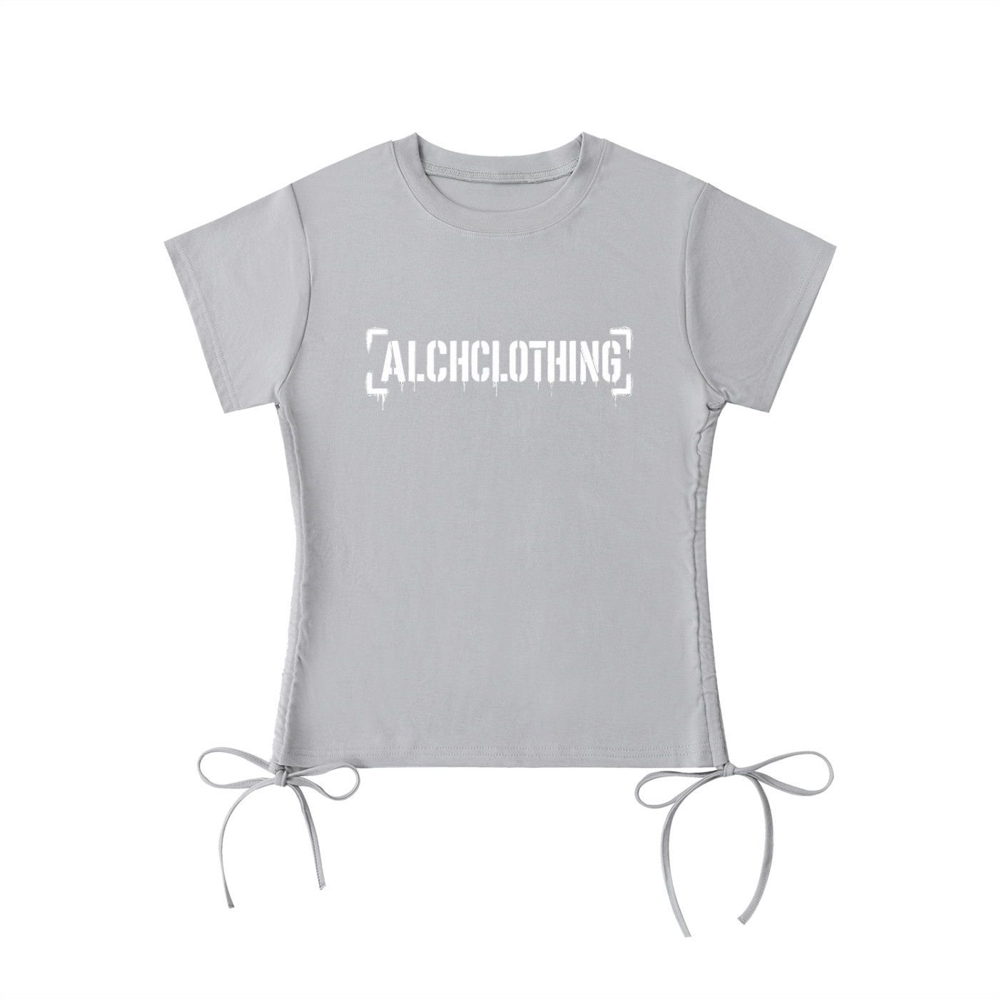 ALCH Essential Drawstring T-Shirt Light Gray