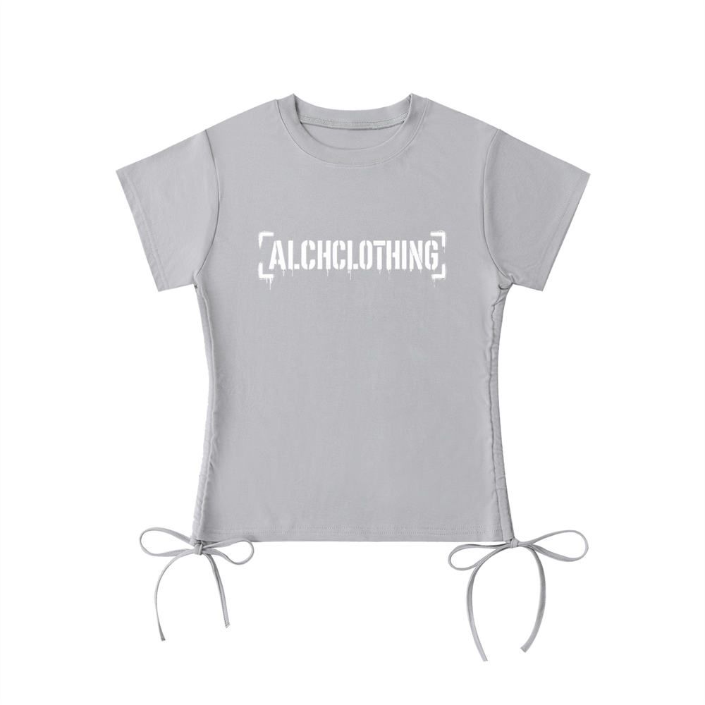 ALCH Essential Drawstring T-Shirt Light Gray