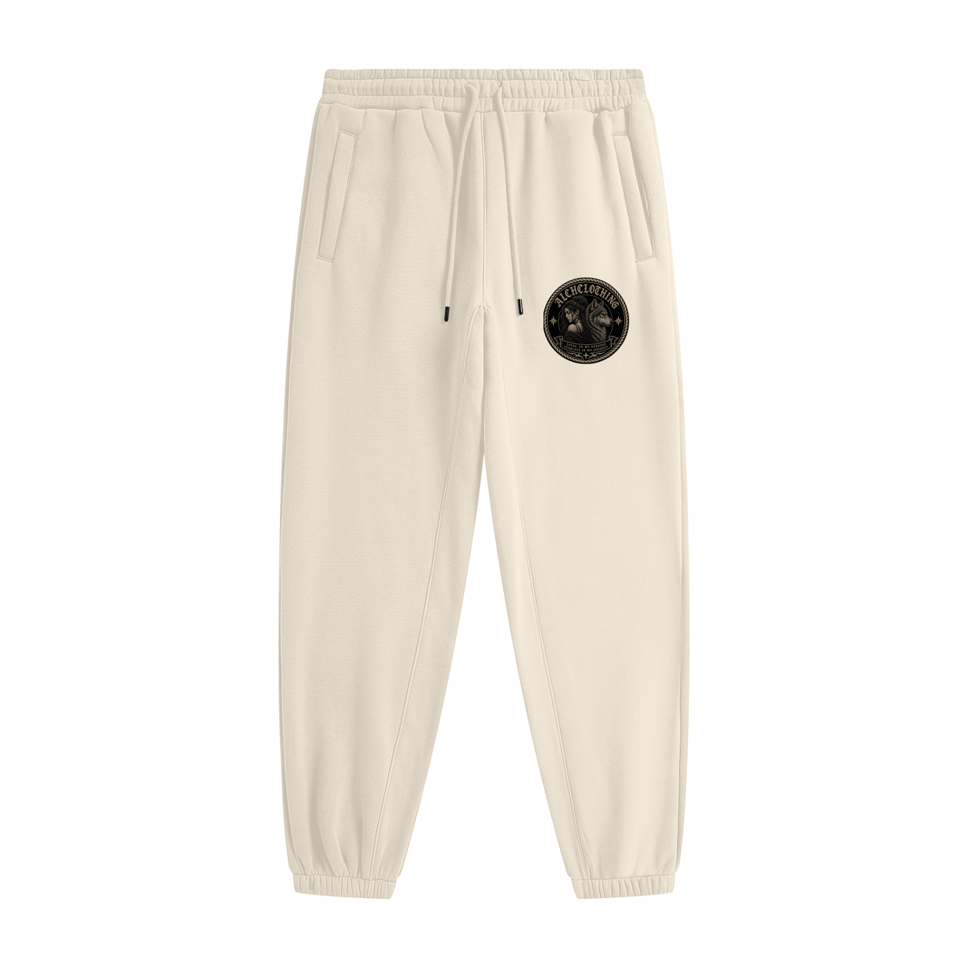 AC Wolf Heavyweight Fleece Joggers Cream Apricot