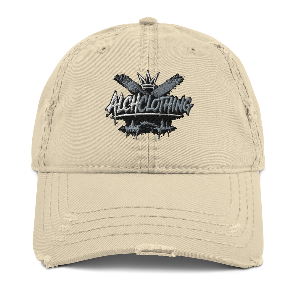 AC London Distressed Dad Hat Khaki