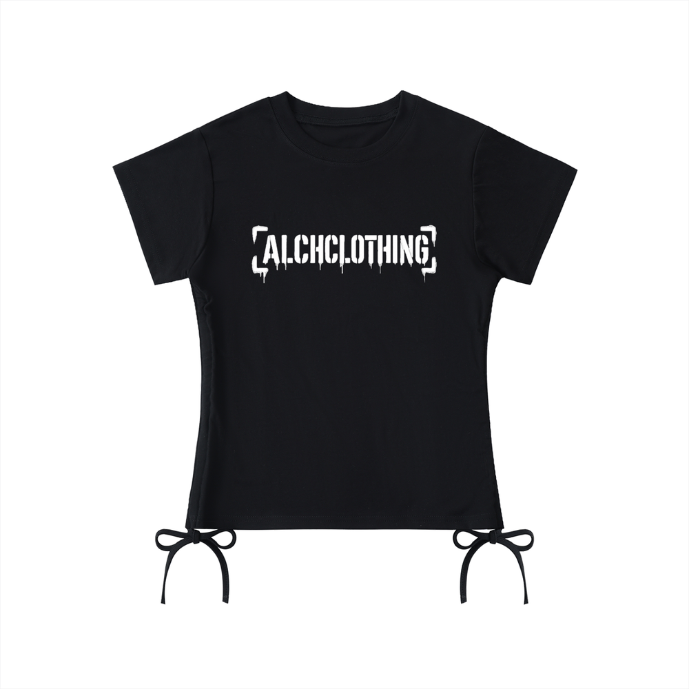 ALCH Essential Drawstring T-Shirt Black