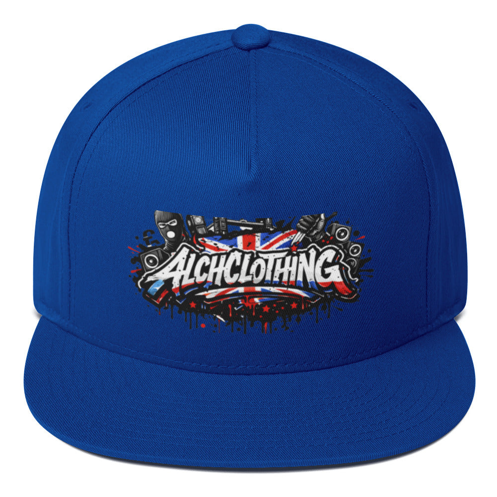 UK AC Flat Bill Cap Royal Blue