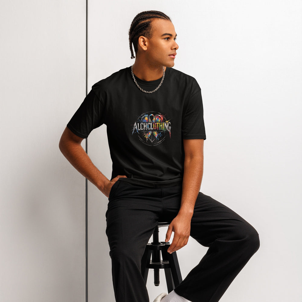 ALCHCLOTHING Cotton Heritage MC1082 I Men's Premium Short Sleeve Tee Black