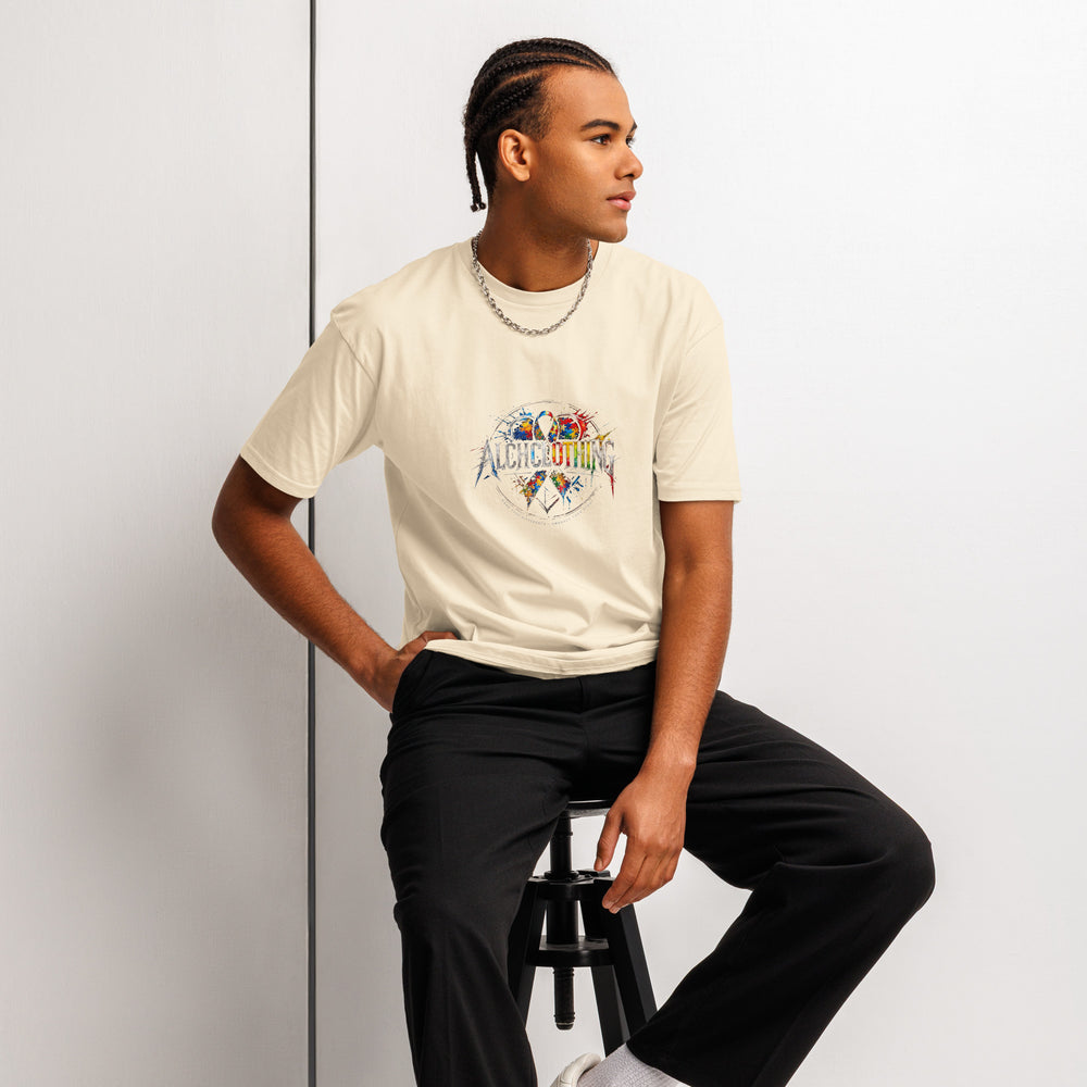 ALCHCLOTHING Cotton Heritage MC1082 I Men's Premium Short Sleeve Tee Vintage White