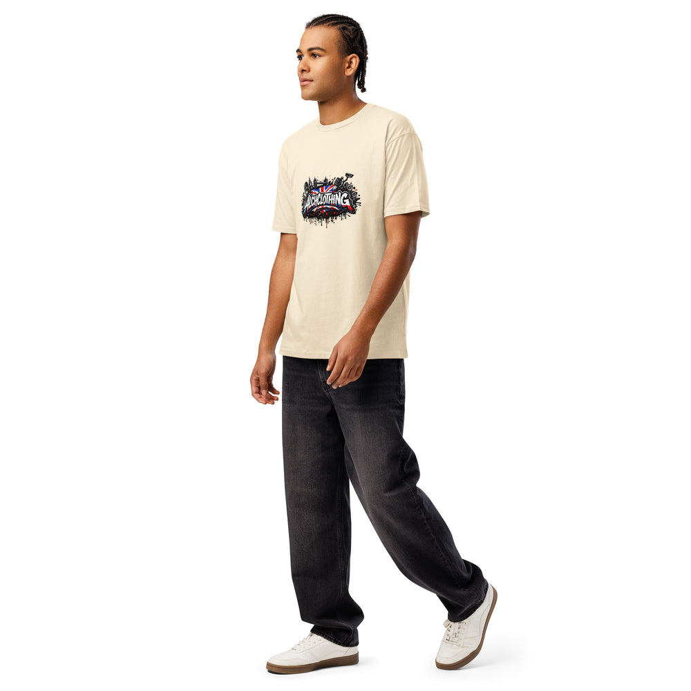 UK ALCH Cotton Heritage MC1082 I Men's Premium Short Sleeve Tee Vintage White