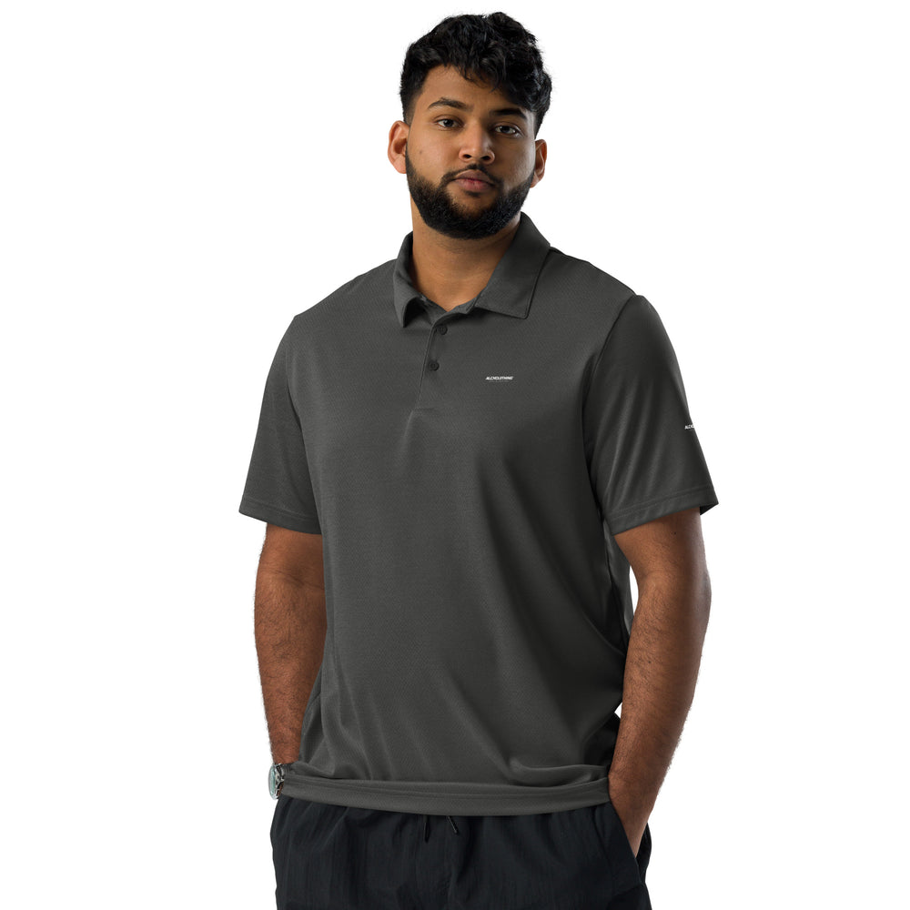 ALCH adidas space-dyed polo Black Melange
