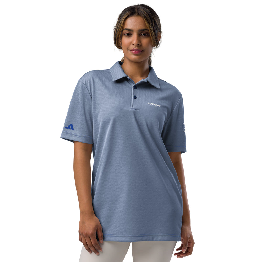 AC ALCH adidas space-dyed polo Collegiate Royal Melange