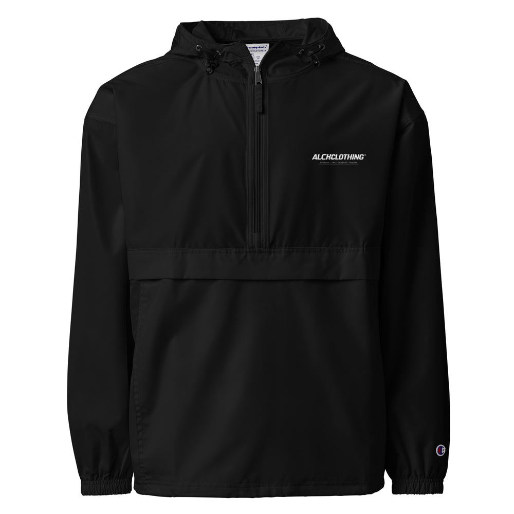 AC XX ALCH Embroidered Champion Packable Jacket Black