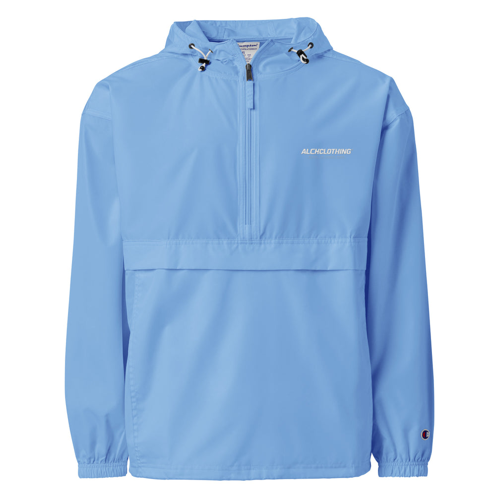 AC XX ALCH Embroidered Champion Packable Jacket Light Blue