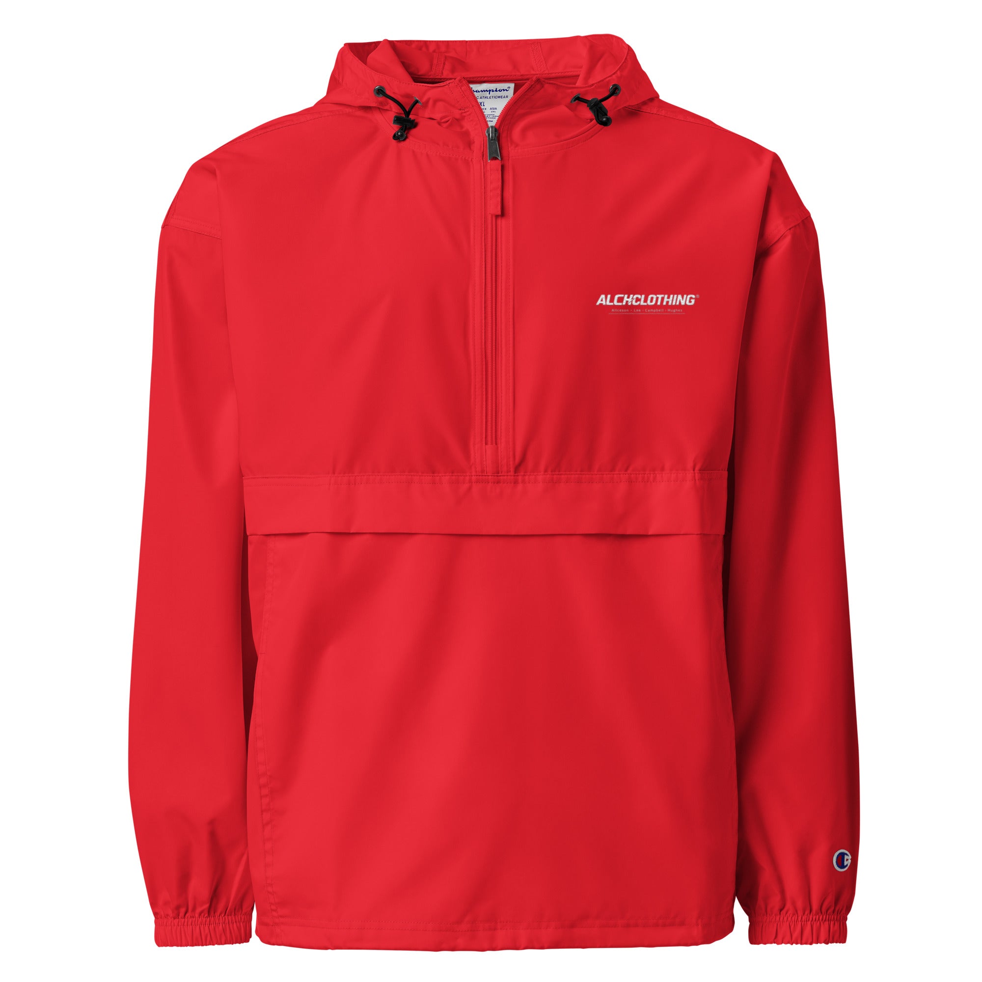 AC XX ALCH Embroidered Champion Packable Jacket Scarlet