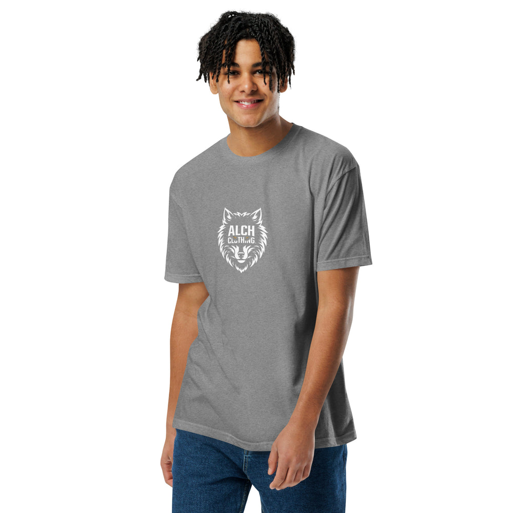 ALCHCLOTHING Wolf Fitted T-Shirt - Next Level 6210 Dark Heather Gray