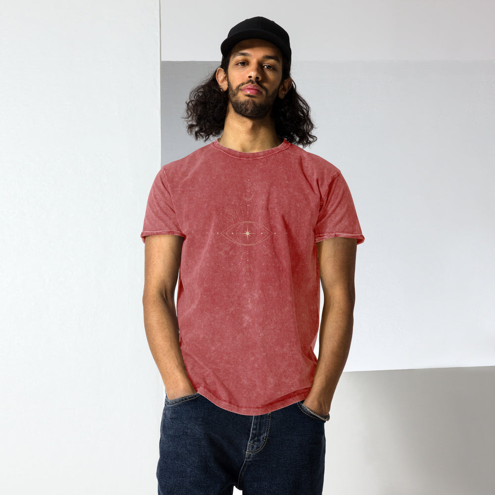 AC 3RD Eye Denim T-Shirt Unisex Garnet Red