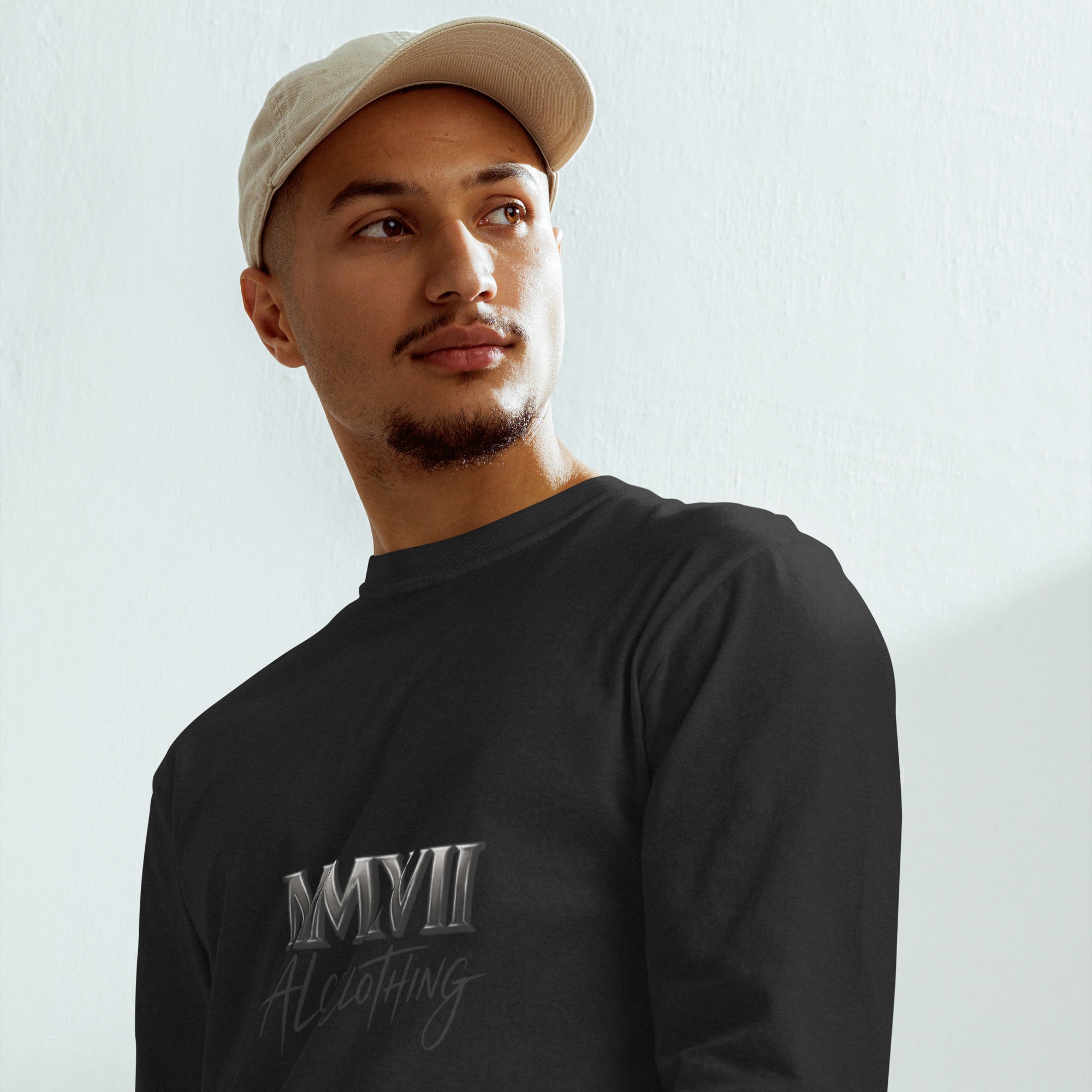 MM AC Garment-dyed heavyweight long-sleeve shirt Black