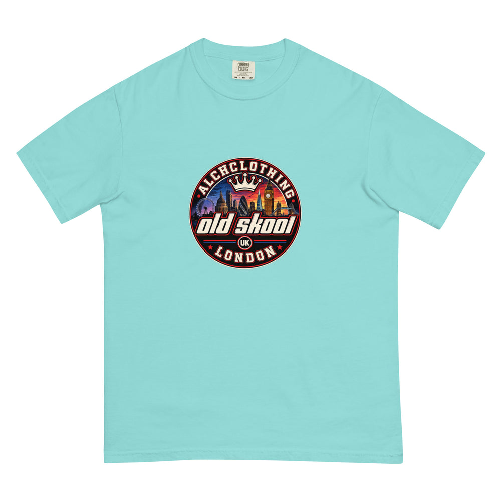 Oldskool AC garment-dyed heavyweight t-shirt Lagoon Blue