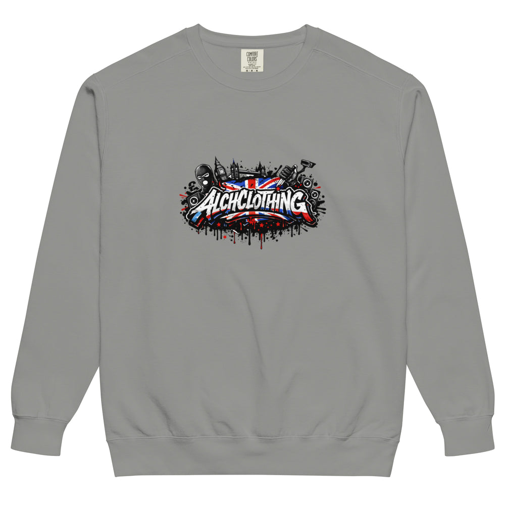 UK ALCH garment-dyed sweatshirt Grey