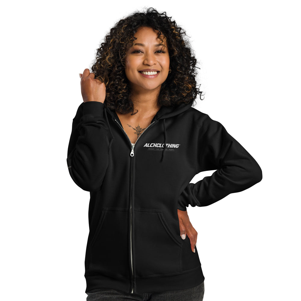 ALCHCLOTHING MM heavy blend zip hoodie Black