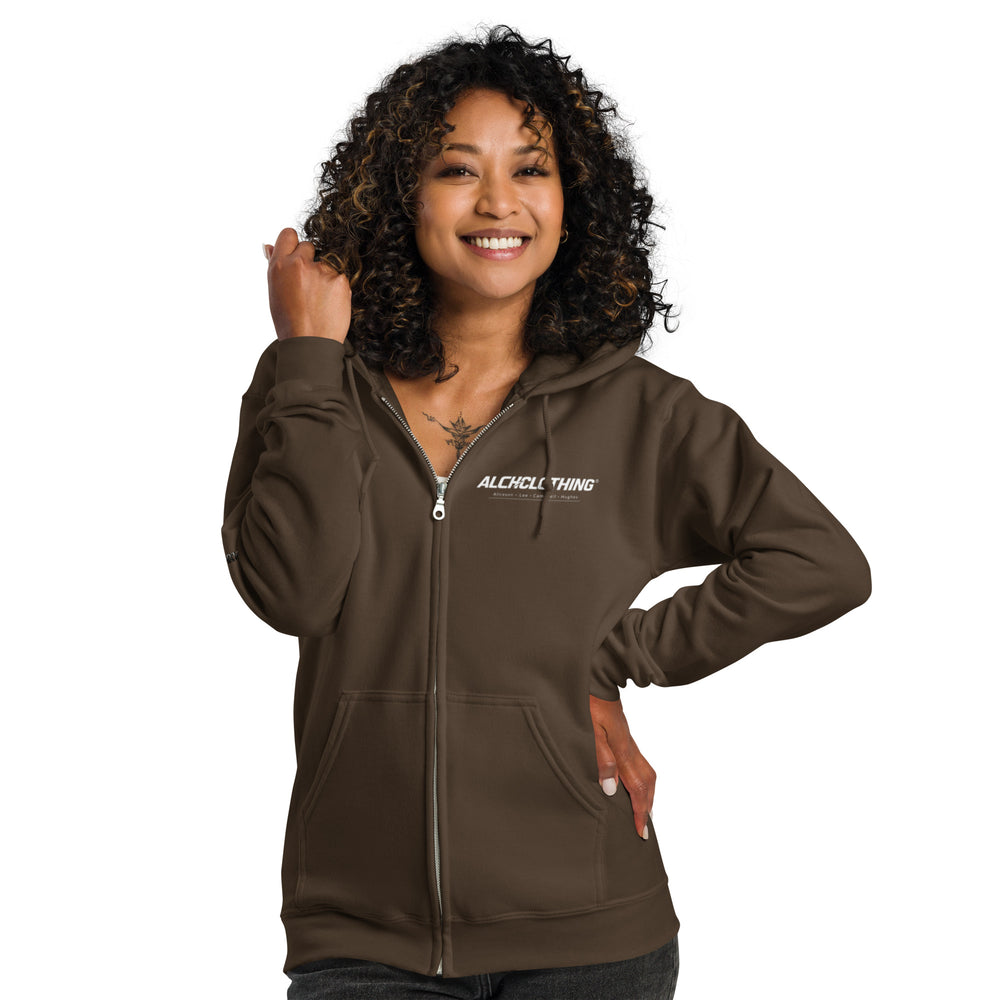 ALCHCLOTHING MM heavy blend zip hoodie Dark Chocolate
