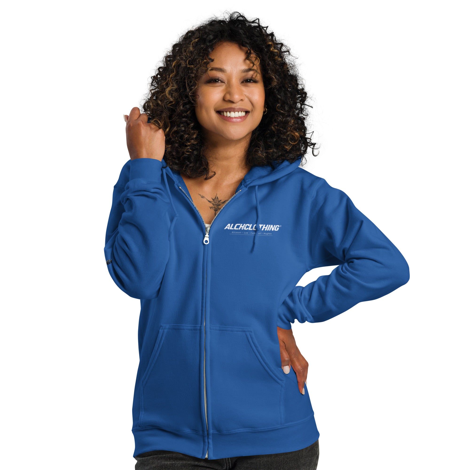 ALCHCLOTHING MM heavy blend zip hoodie Royal