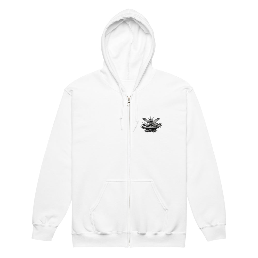 AC heavy blend zip hoodie White