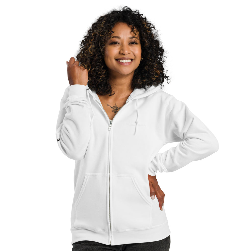 ALCHCLOTHING MM heavy blend zip hoodie White