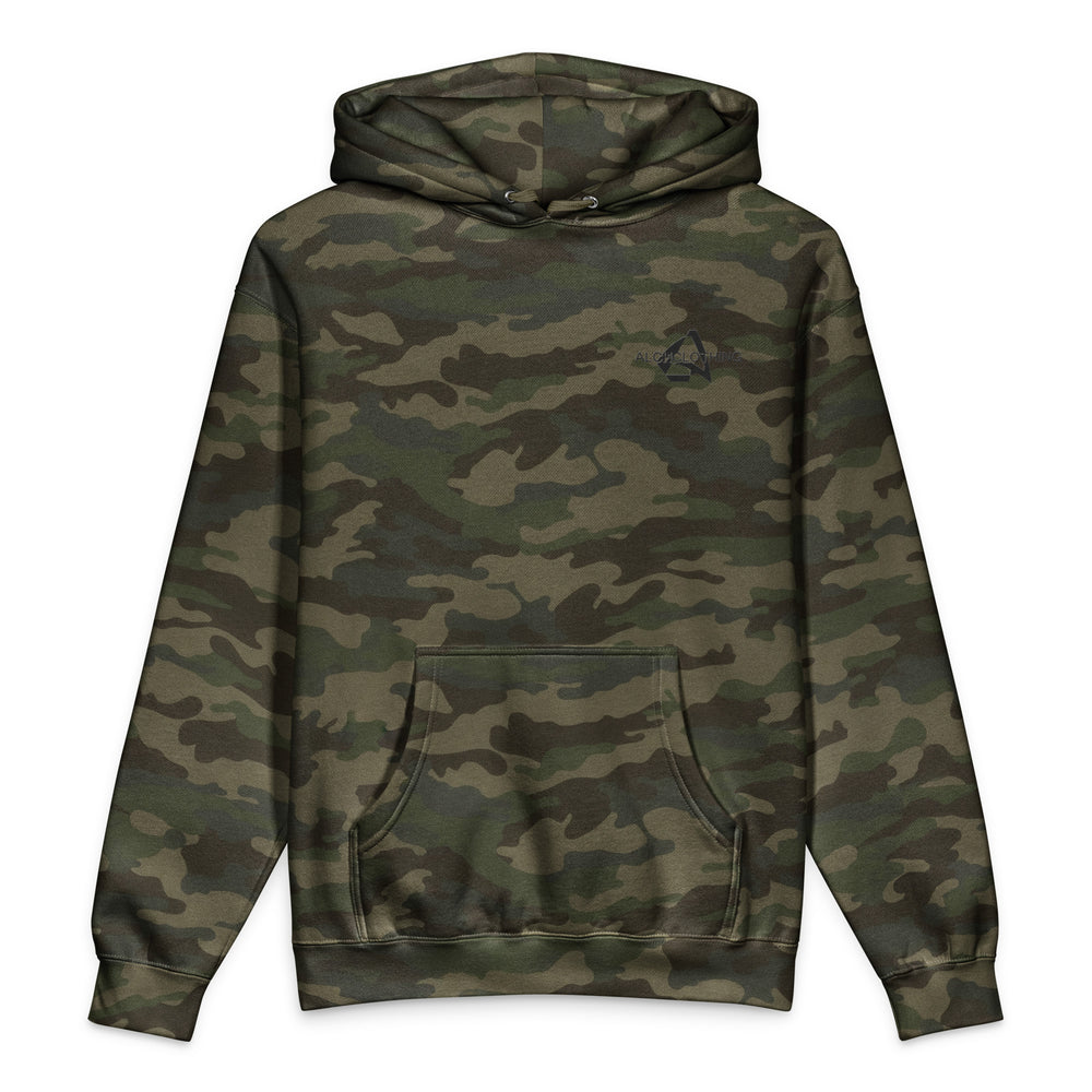 Abstract ALCH Heavyweight Hooded Sweatshirt Forest Camo