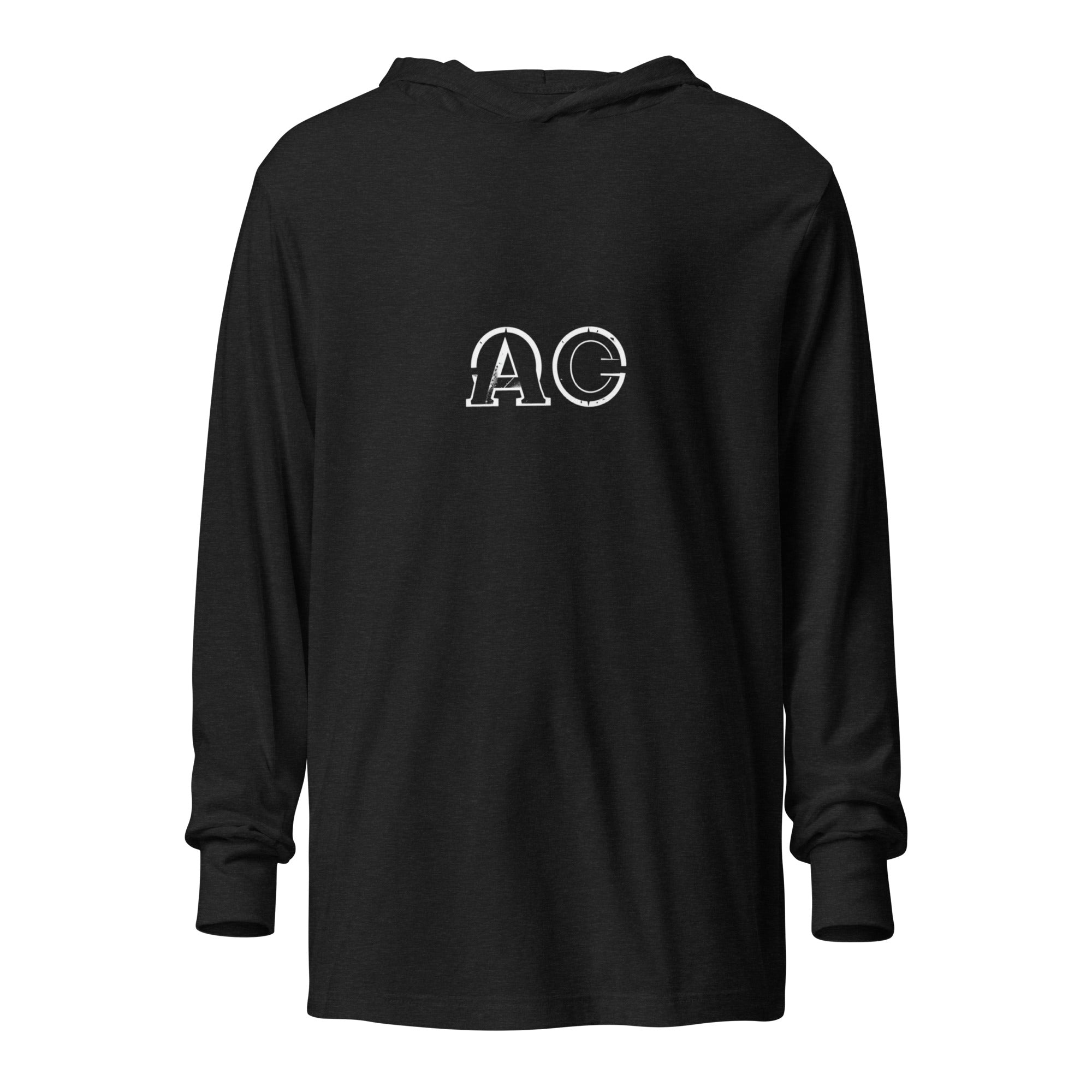 AC Hooded long-sleeve tee Charcoal-Black Triblend