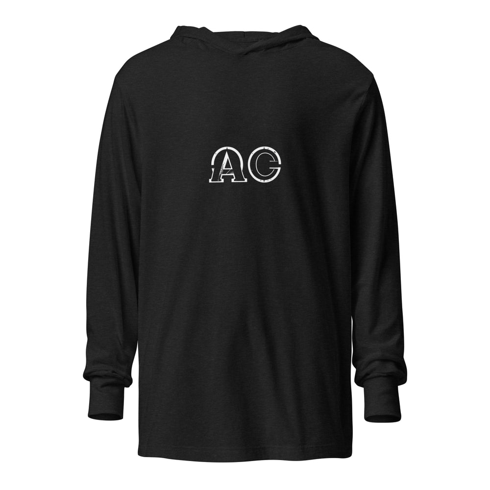 AC Hooded long-sleeve tee Charcoal-Black Triblend
