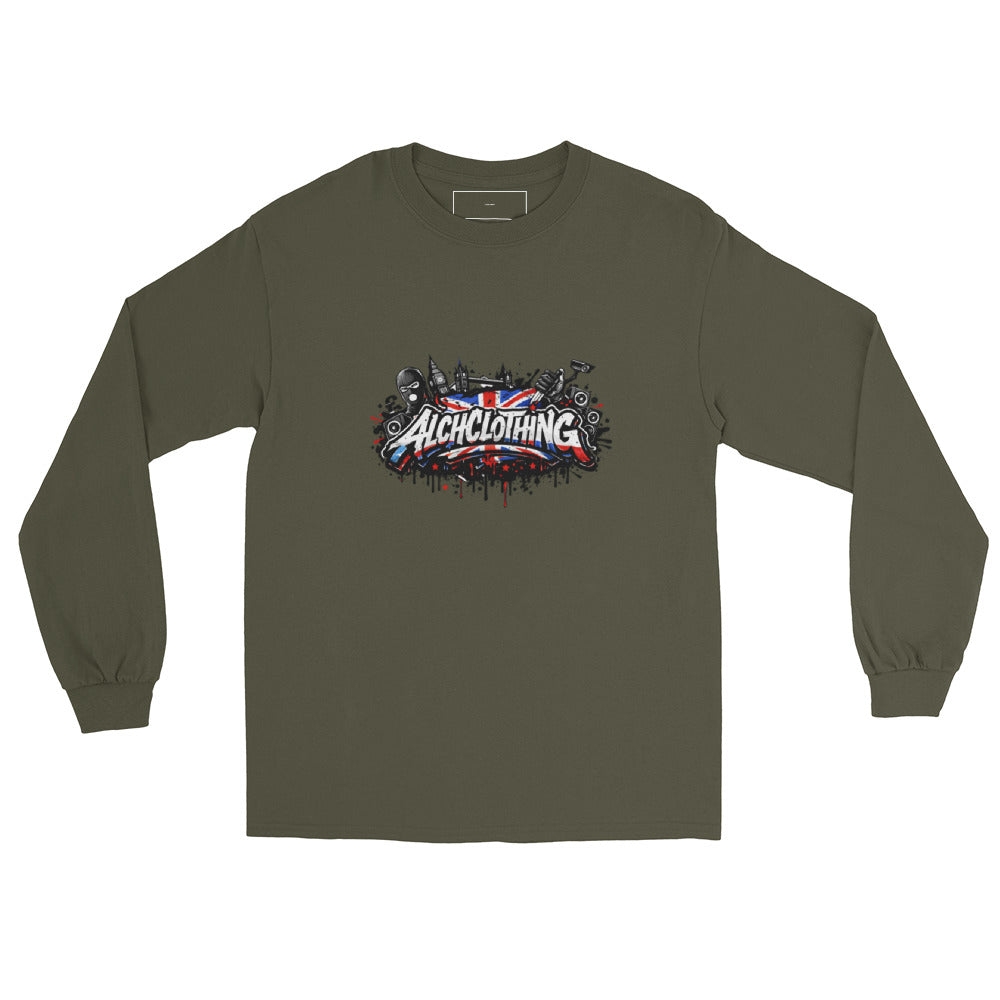 UK ALCH Men’s Long Sleeve Shirt Military Green