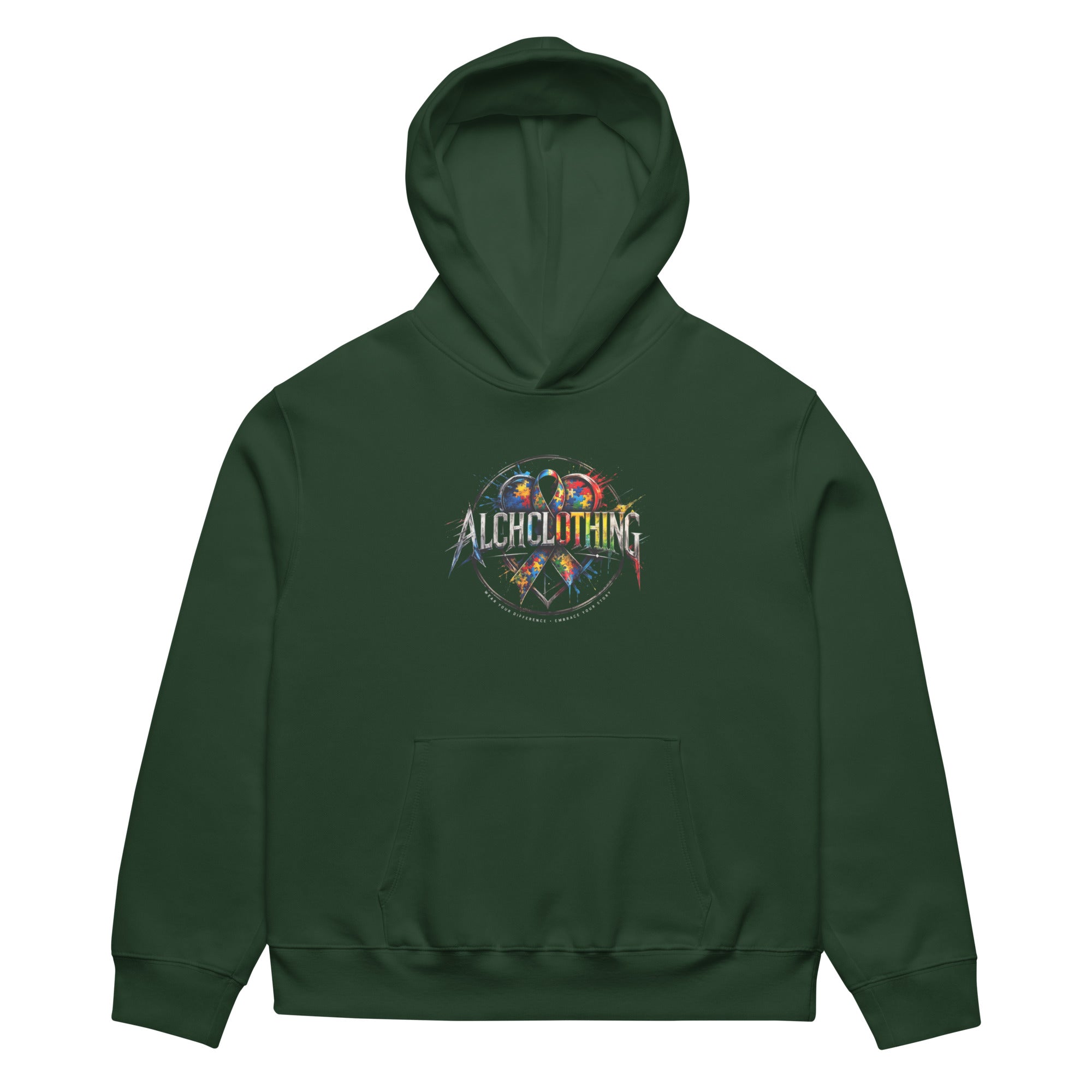 AC ALCHCLOTHING Oversized heavyweight hoodie Forest