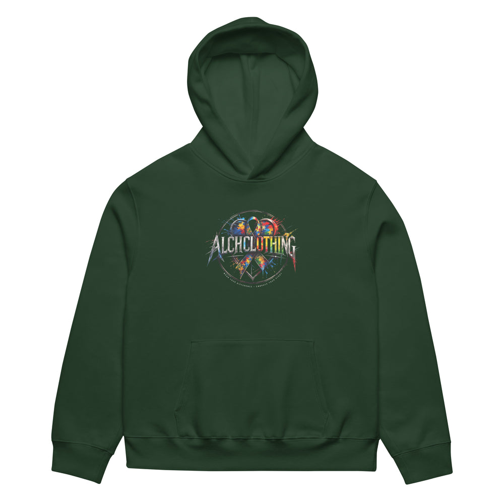 AC ALCHCLOTHING Oversized heavyweight hoodie Forest