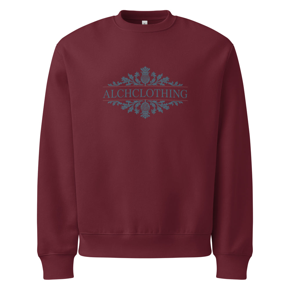 ALCH Floral Oversized heavyweight Jumper Maroon