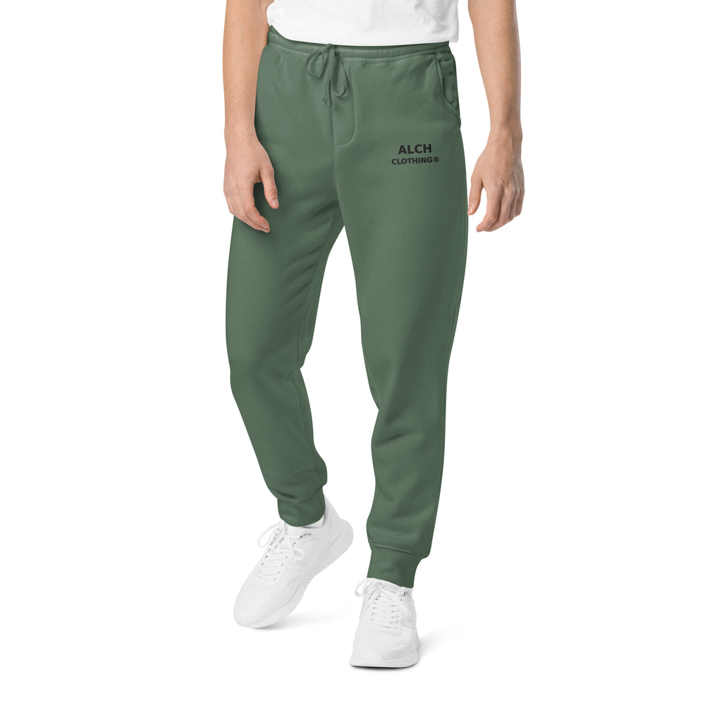ALCHCLOTHING pigment-dyed sweatpants Pigment Alpine Green