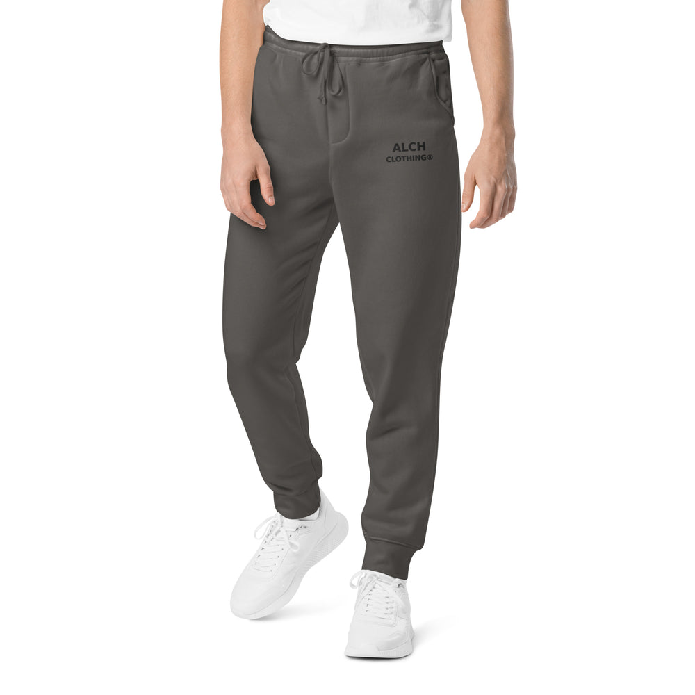ALCHCLOTHING pigment-dyed sweatpants Pigment Black
