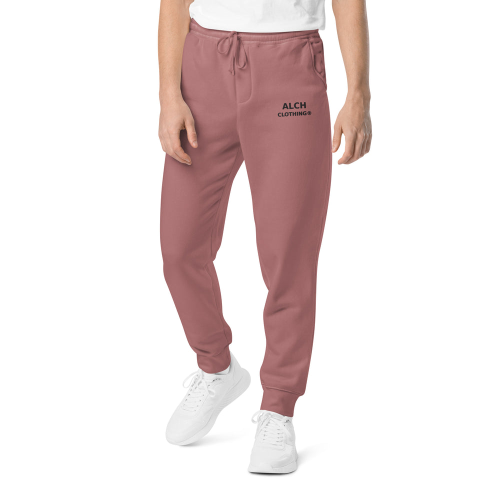 ALCHCLOTHING pigment-dyed sweatpants Pigment Maroon