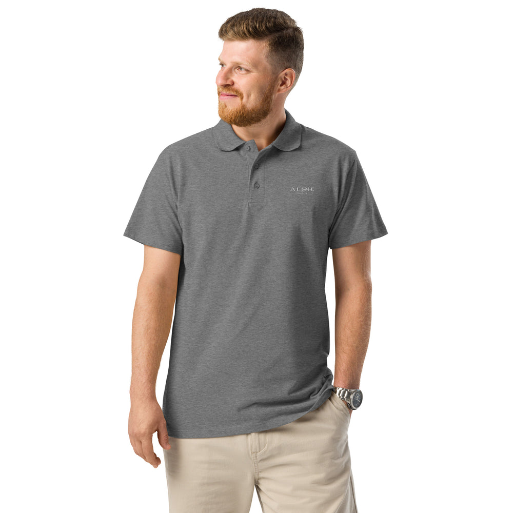 ALCHCLOTHING Premium pique polo shirt Grey Melange