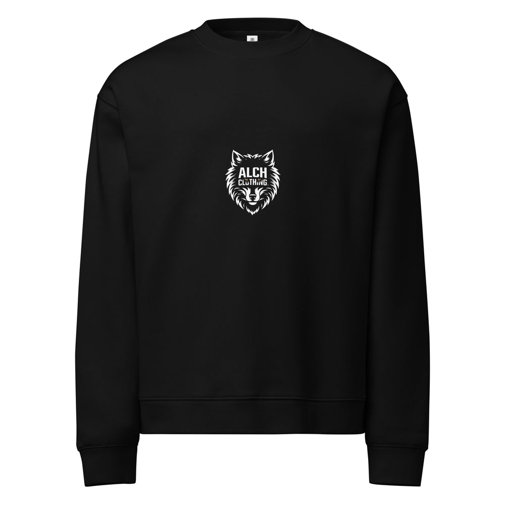AC Wolf relax crew neck sweatshirt Black