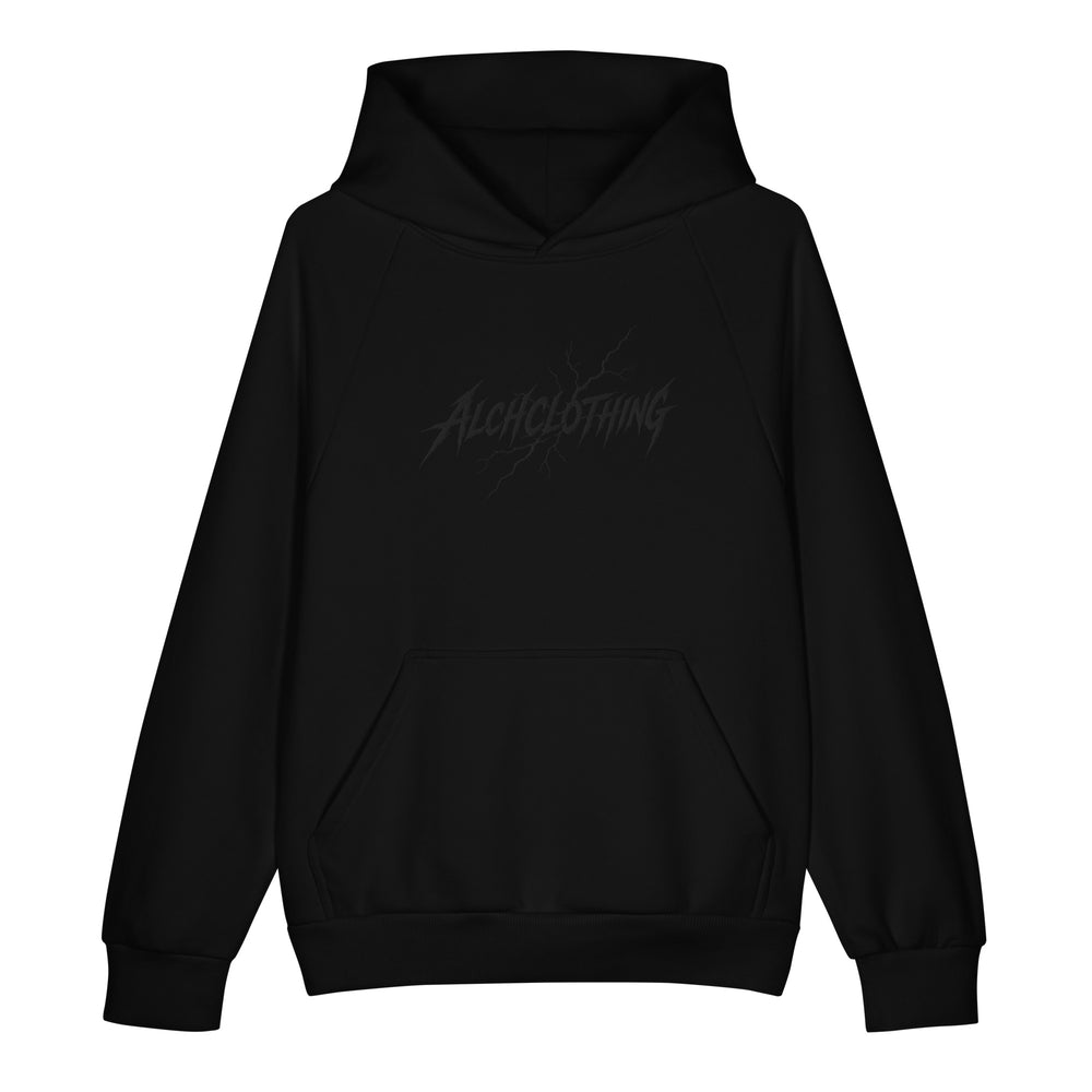Strike Through AC Super Heavyweight Hoodie | Lane Seven Black