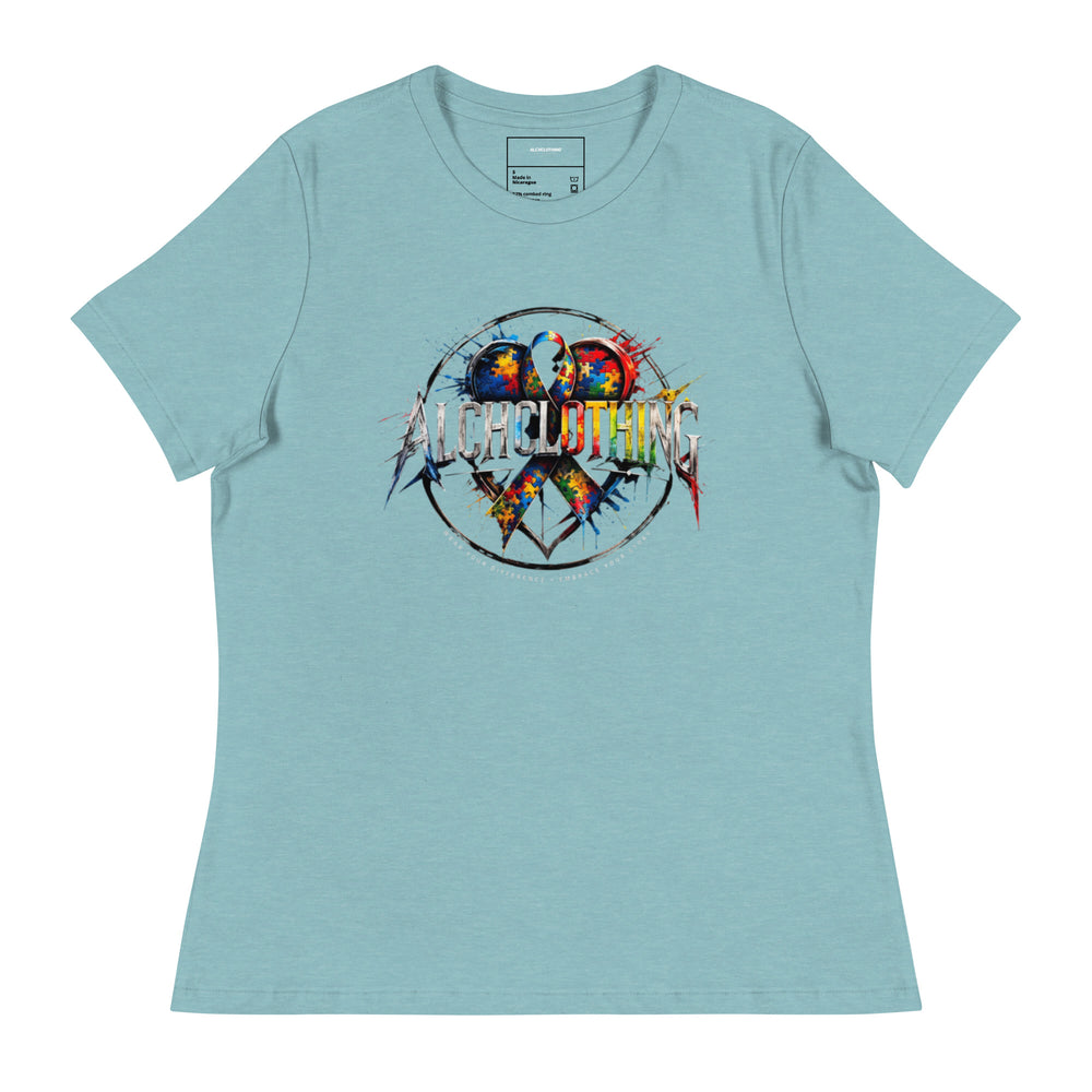 AC spectrum Women's Relaxed T-Shirt Heather Blue Lagoon
